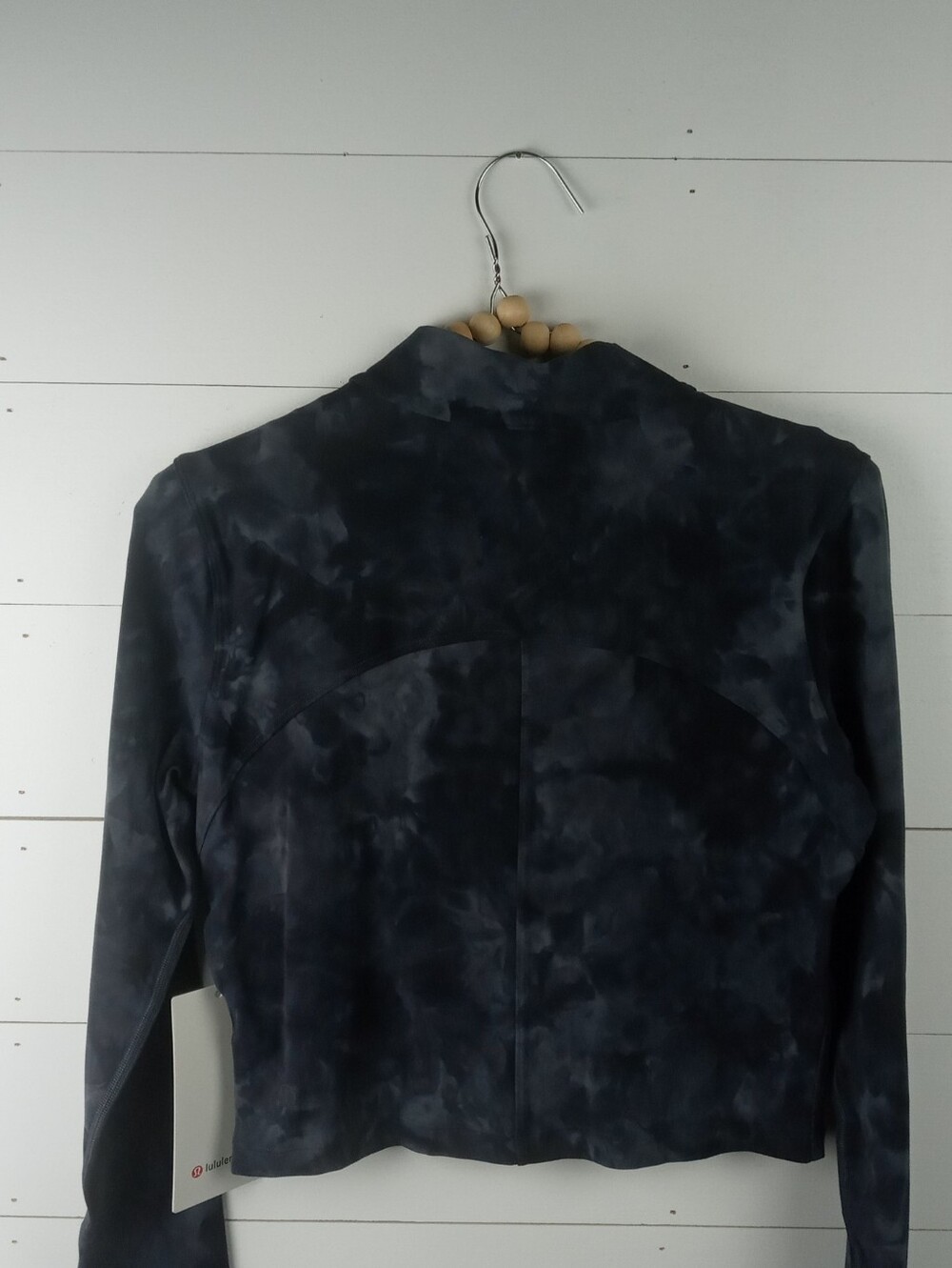 Lululemon Women's size 8 black tie dye all aligned mock neck long sleeve workout - Picture 10 of 10